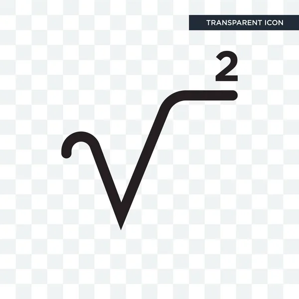 Square root vector icon isolated on transparent background, Squa