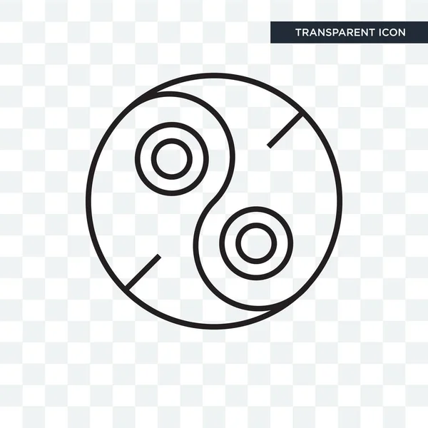 Yin yang vector icon elszigetelt átlátszó háttér, Yin yan — Stock Vector