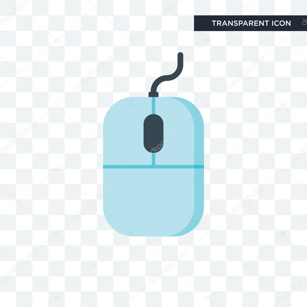 Mouse vector icon isolated on transparent background, Mouse logo concept