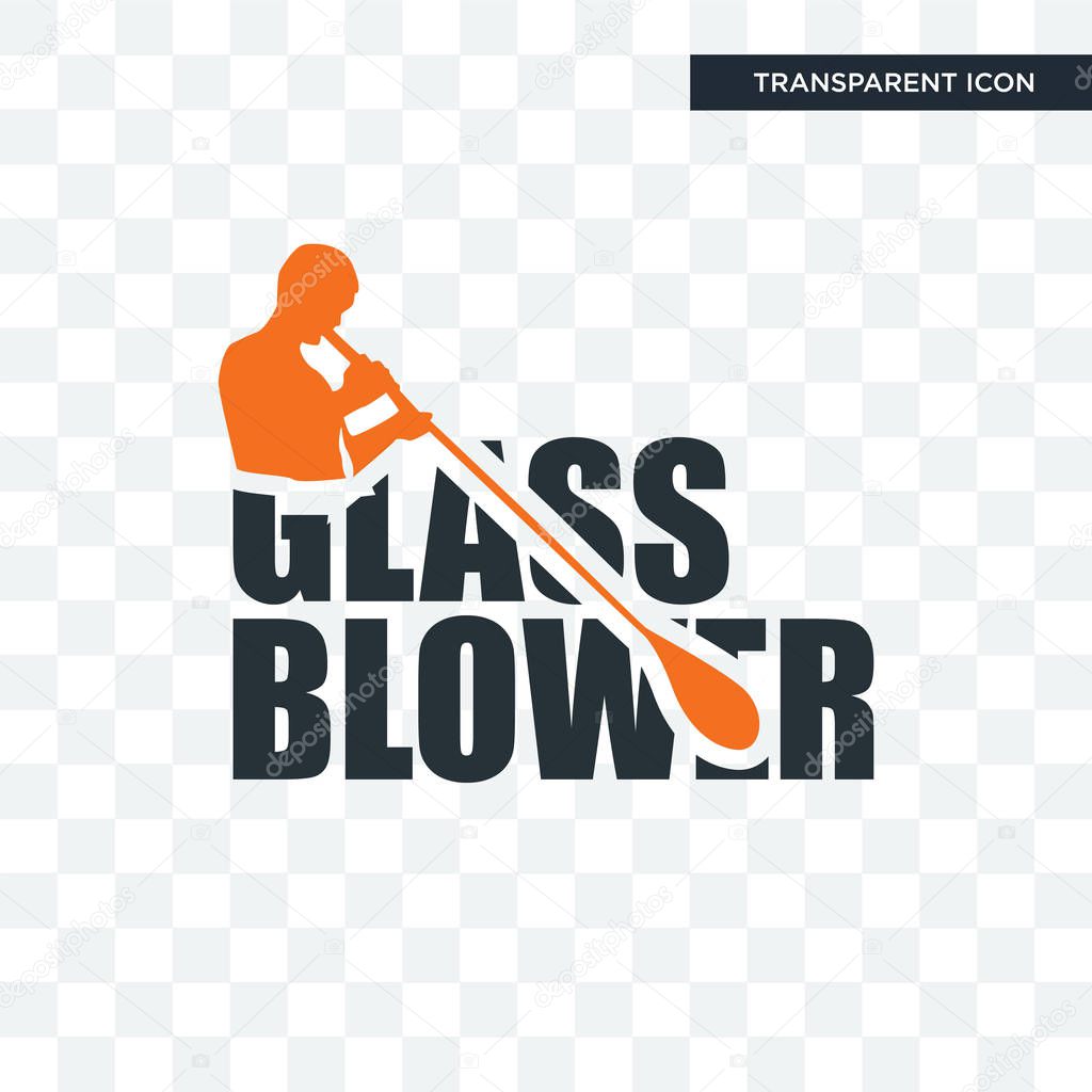 glass blower vector icon isolated on transparent background, gla