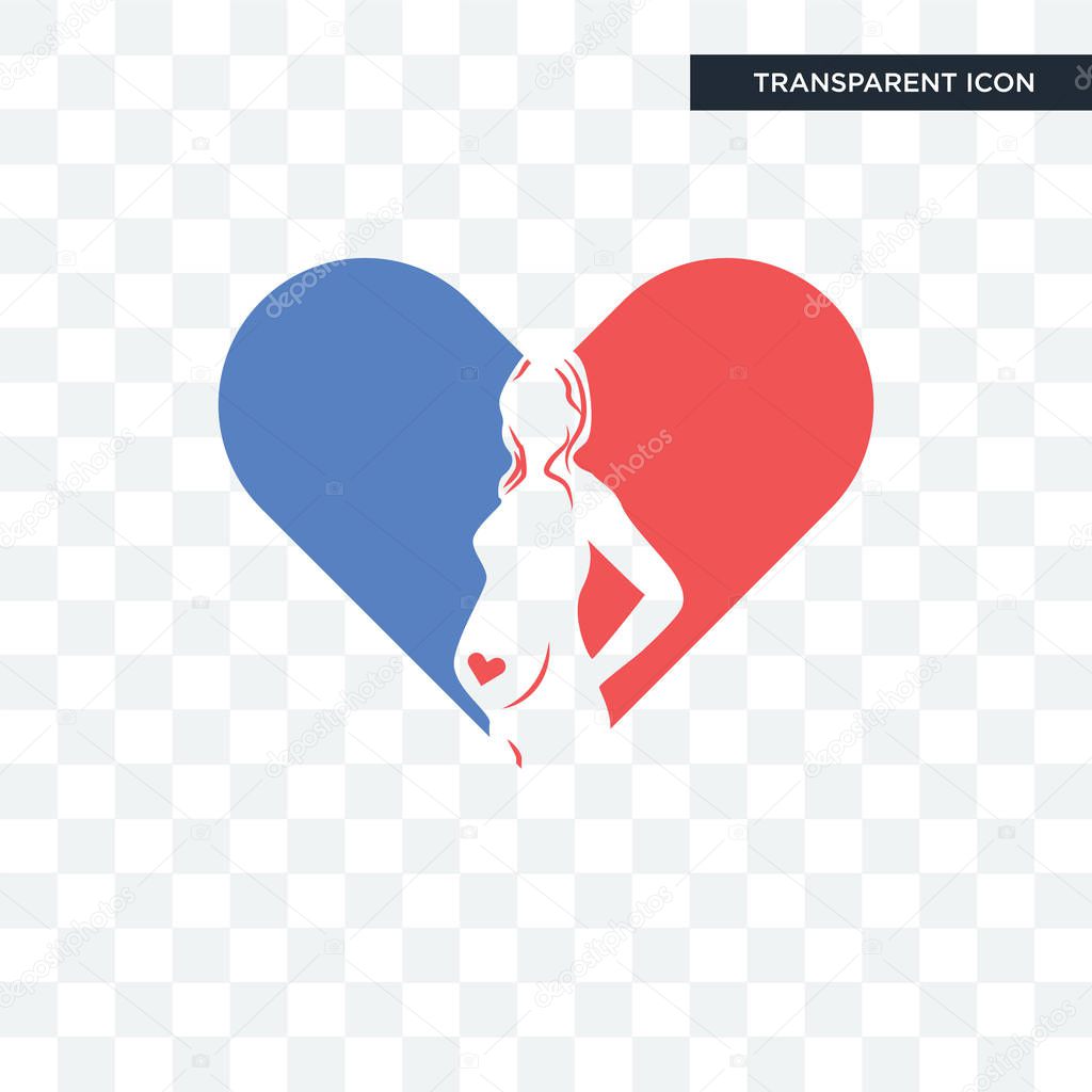 Gynecologist vector icon isolated on transparent background, gynecologist logo concept