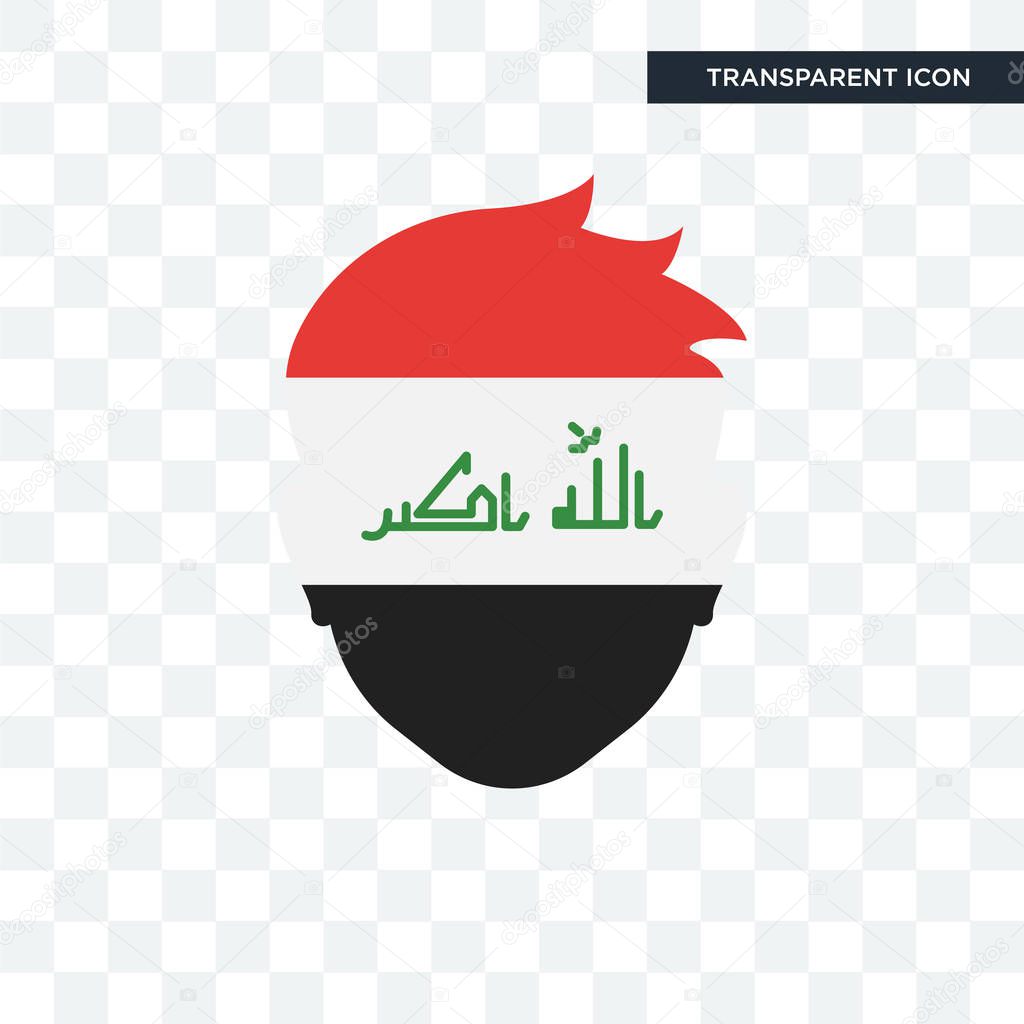 Iraq vector icon isolated on transparent background, Iraq logo d