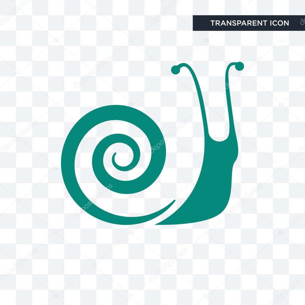 Snails vector icon isolated on transparent background, snails logo concept