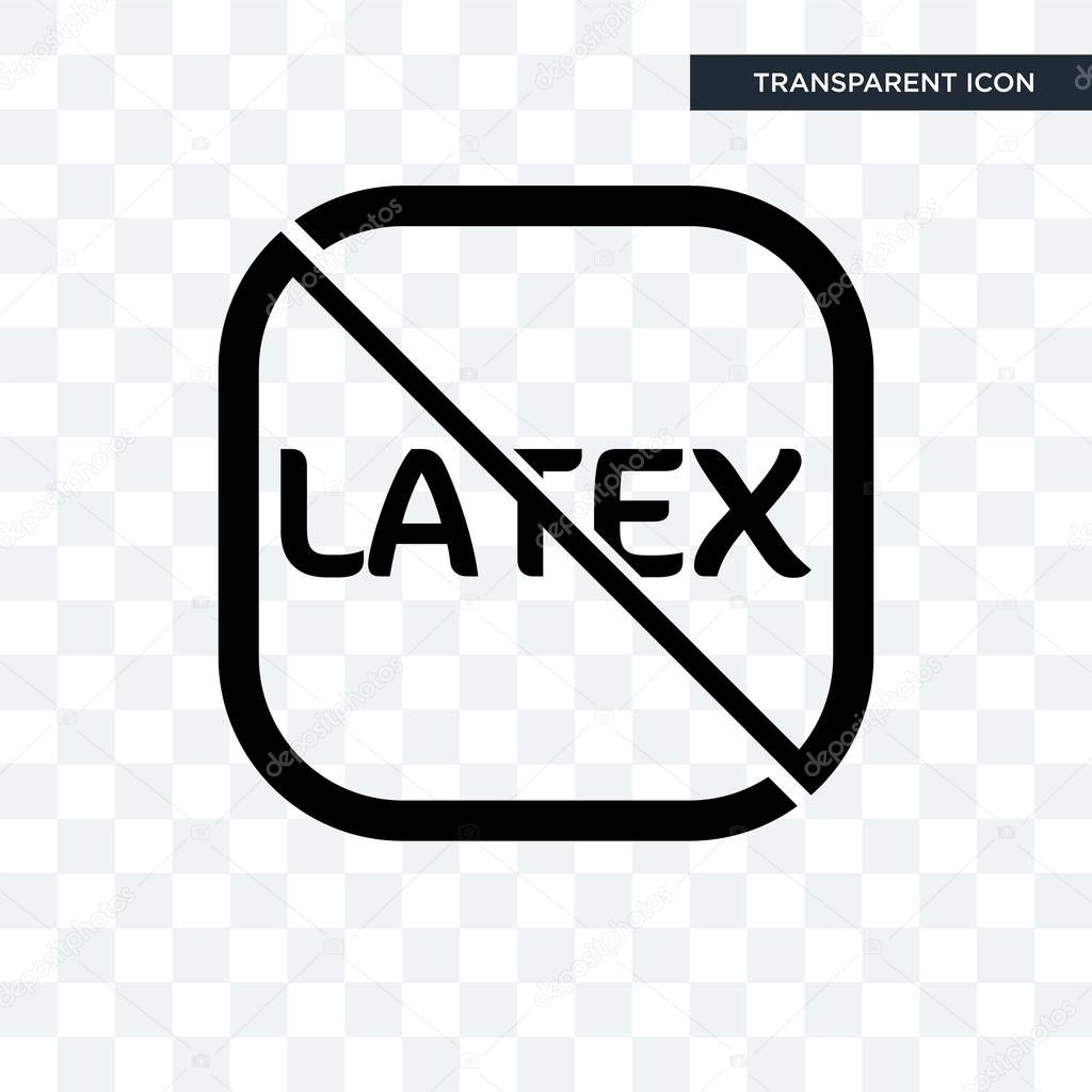 Latex free vector icon isolated on transparent background, latex free logo concept
