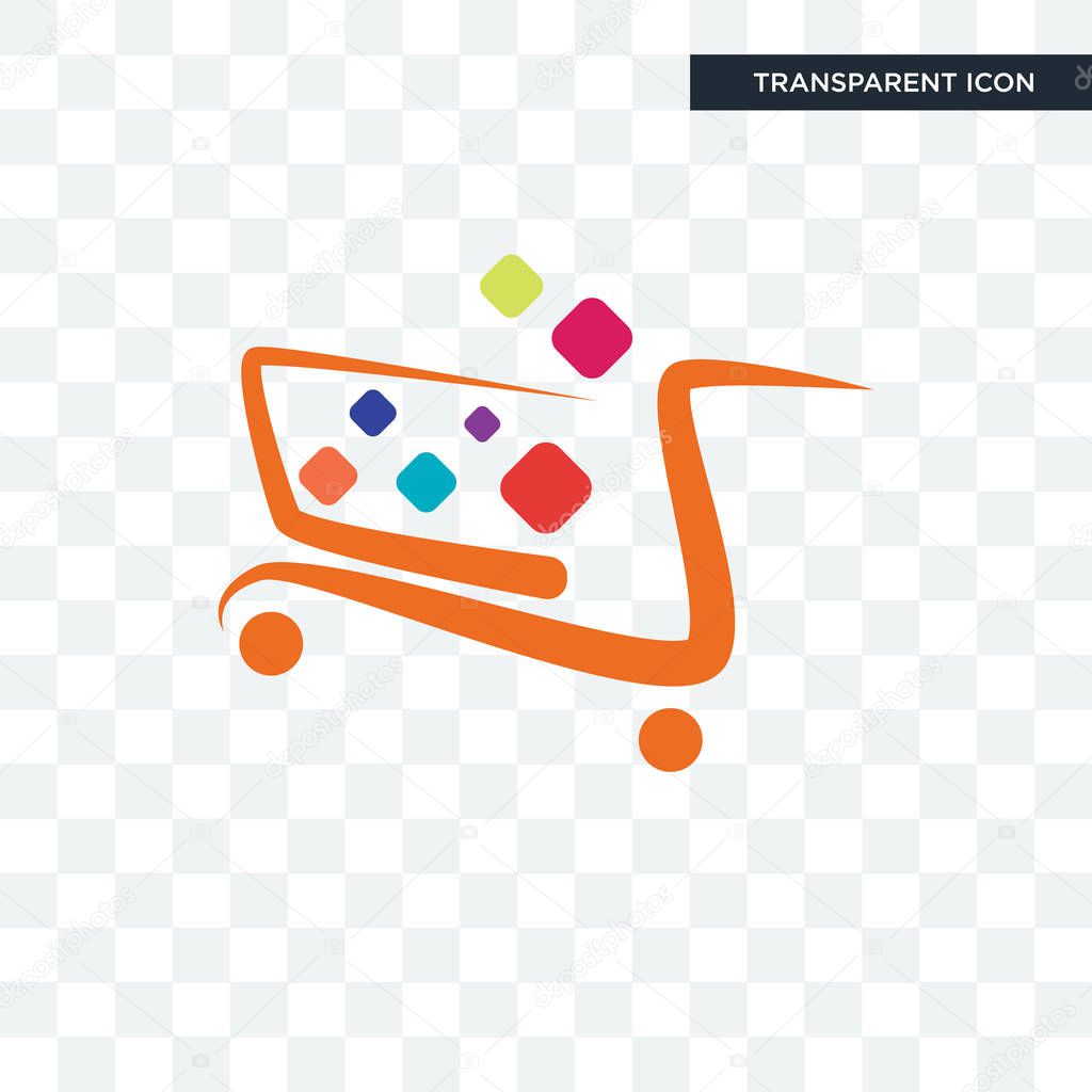 Super market vector icon isolated on transparent background, super market logo concept