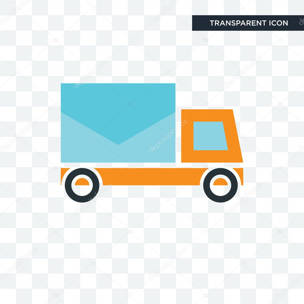 Post car vector icon isolated on transparent background, post car logo concept