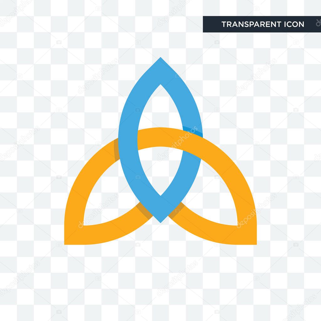 Holy trinity vector icon isolated on transparent background, holy trinity logo concept