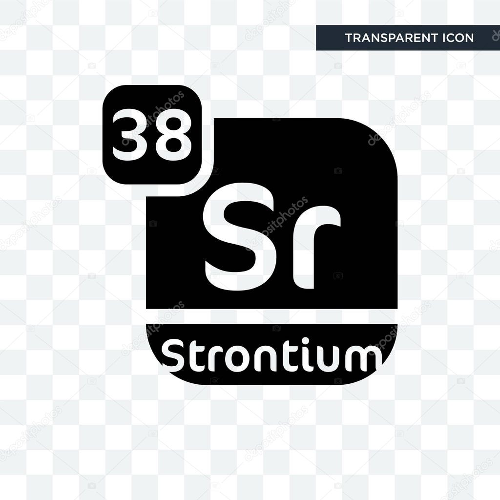 strontium vector icon isolated on transparent background, stront