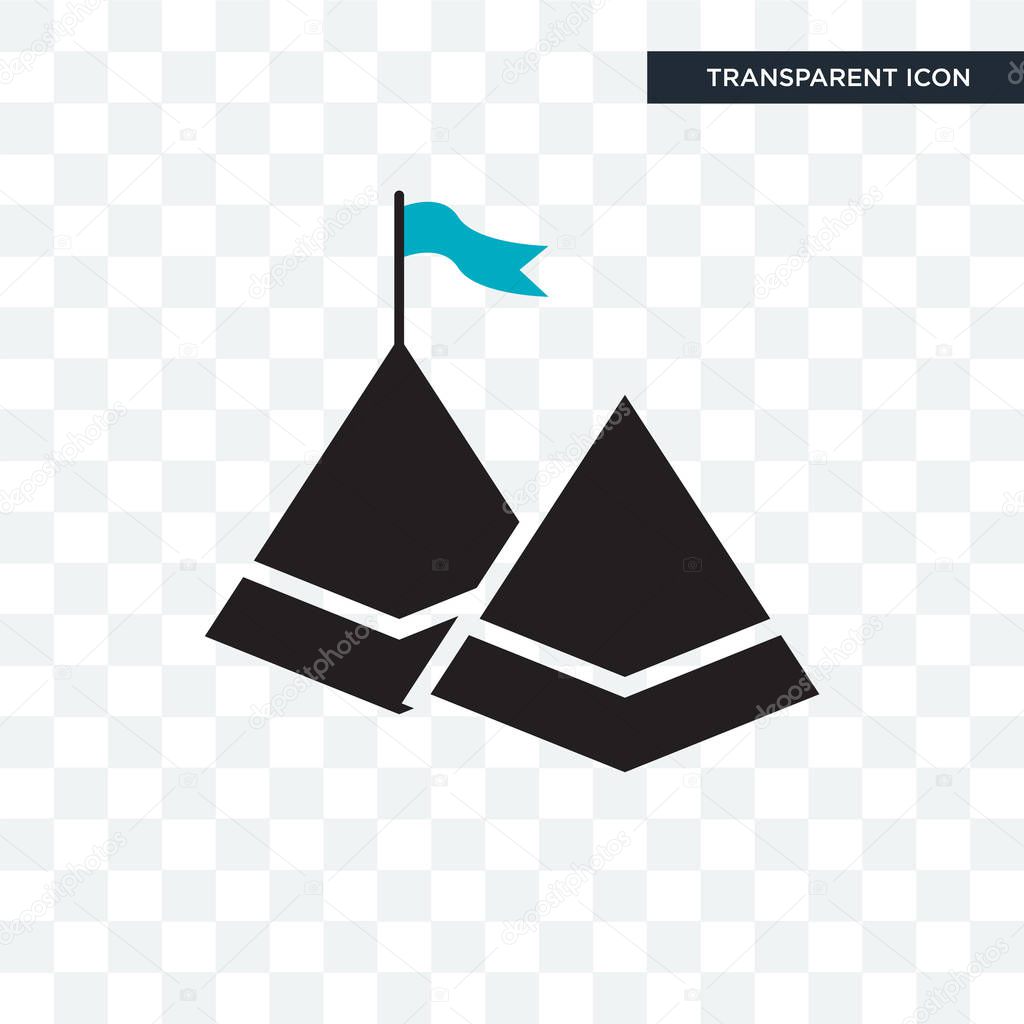 Mission vector icon isolated on transparent background, Mission logo concept