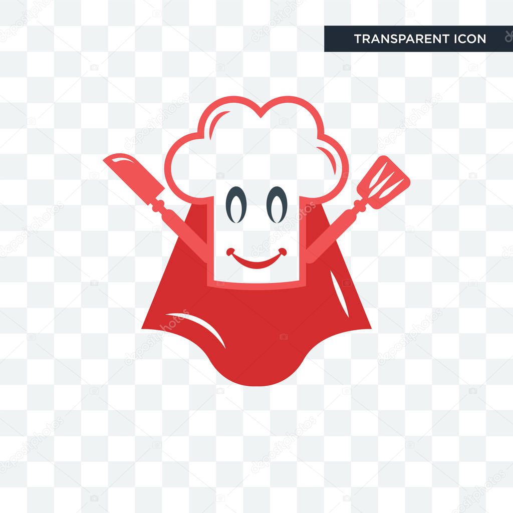 Super chef vector icon isolated on transparent background, super chef logo concept