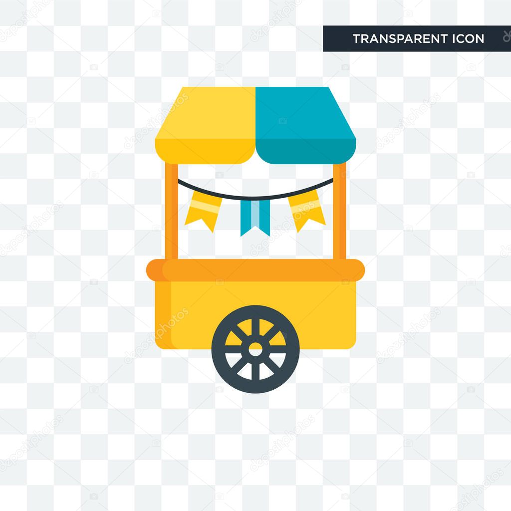 Cart vector icon isolated on transparent background, Cart logo d