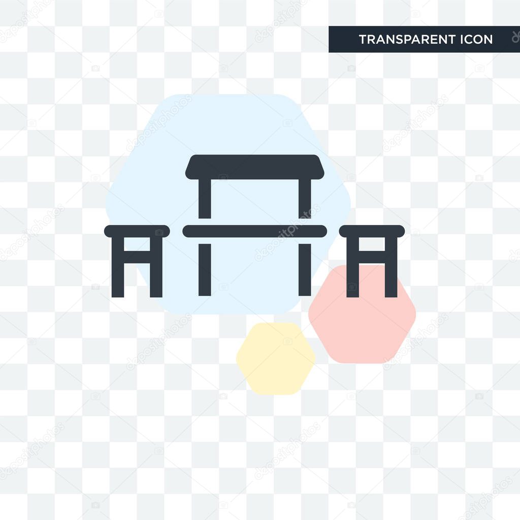 Table vector icon isolated on transparent background, Table logo concept