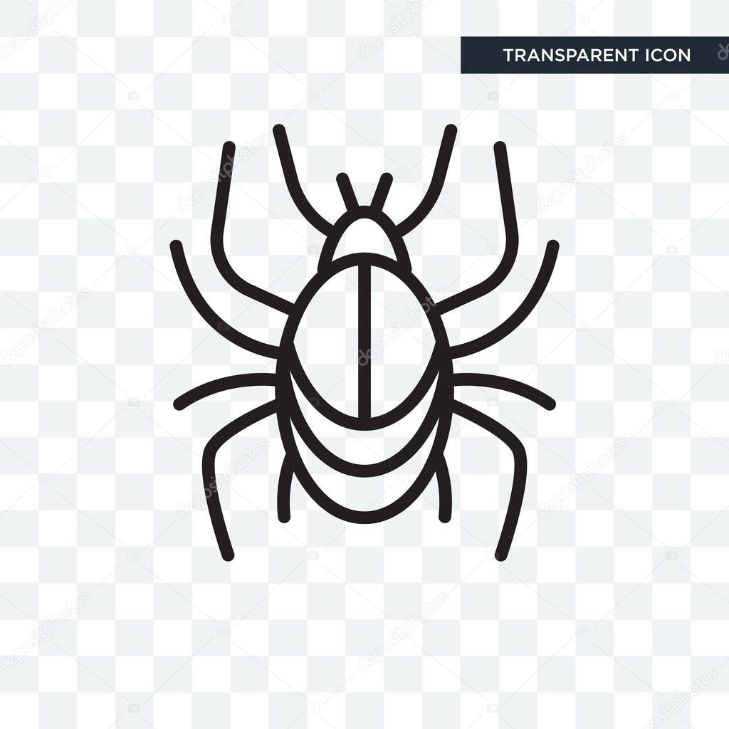 Beetle vector icon isolated on transparent background, Beetle lo