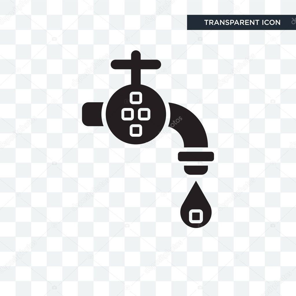 Plumbering vector icon isolated on transparent background, Plumb
