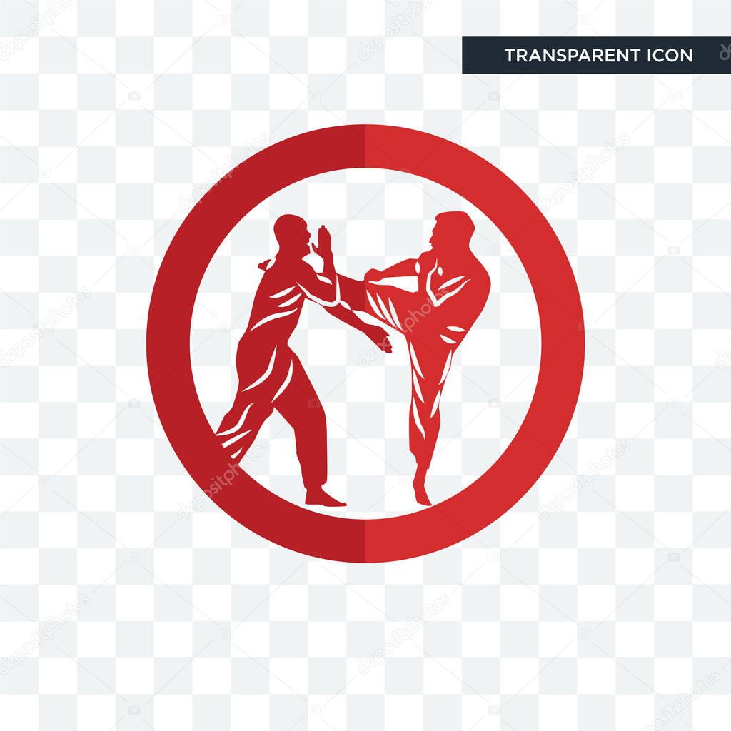 Krav maga vector icon isolated on transparent background, krav maga logo concept
