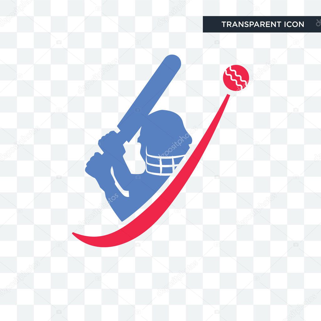 Cricket vector icon isolated on transparent background, cricket logo concept