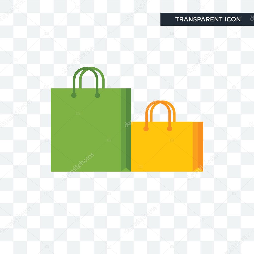 Shopping bag vector icon isolated on transparent background, Sho
