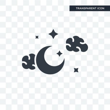 Saydam arka plan üzerinde Moon logosu d izole ay vektör simgesi