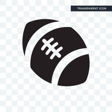 Saydam arka plan üzerinde Rugby logo izole Rugby vektör simgesi