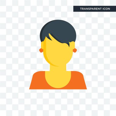 Saydam arka plan üzerinde kadın logo izole kadın vektör simgesi