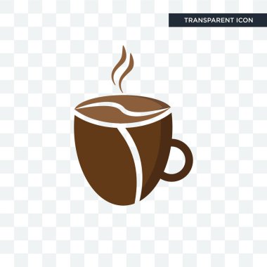 saydam arka plan üzerinde cafete izole kafeterya vektör simgesi