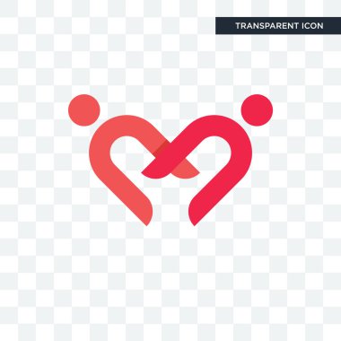 Saydam arka plan üzerinde FRIEN izole dostluk vektör simgesi