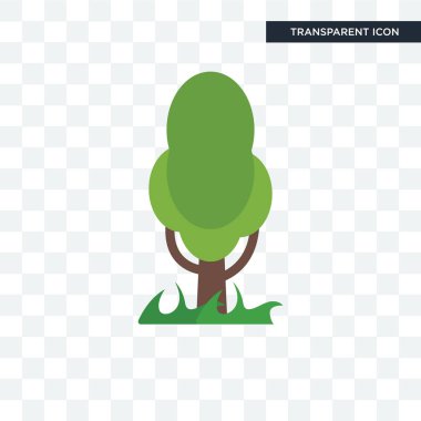 Saydam arka plan üzerinde ağaç logosu d izole ağaç vektör simgesi