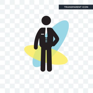 saydam arka plan üzerinde eleg izole zarif adam vektör simgesi