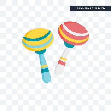 Saydam arka plan üzerinde Marakas izole Marakas vektör simgesi 