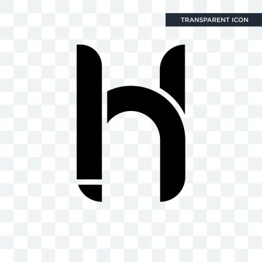 saydam arka plan üzerinde hh logo desig izole hh vektör simgesi