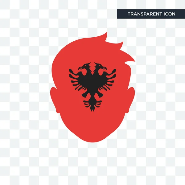 Albanien vektor ikonen isolerad på transparent bakgrund, Albanien — Stock vektor
