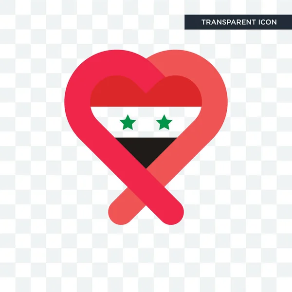 Сирії векторної icon ізольовані на прозорий фон, логотип Сирії — стоковий вектор