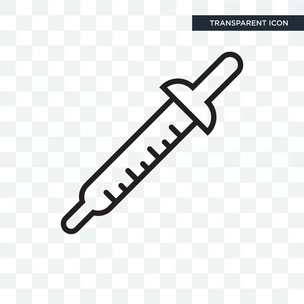 Pipetteer vector pictogram geïsoleerd op transparante achtergrond, pipet — Stockvector