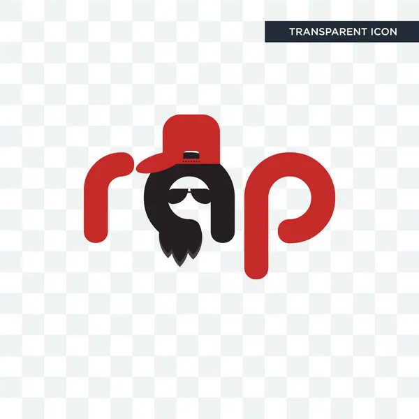 Rap vector icon isolated on transparent background, rap logo des — Stock Vector