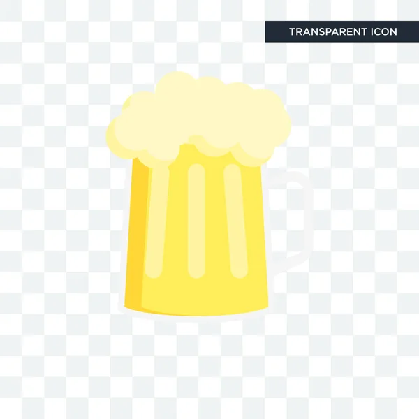 Icono de vector de cerveza aislado sobre fondo transparente, logotipo de cerveza d — Vector de stock