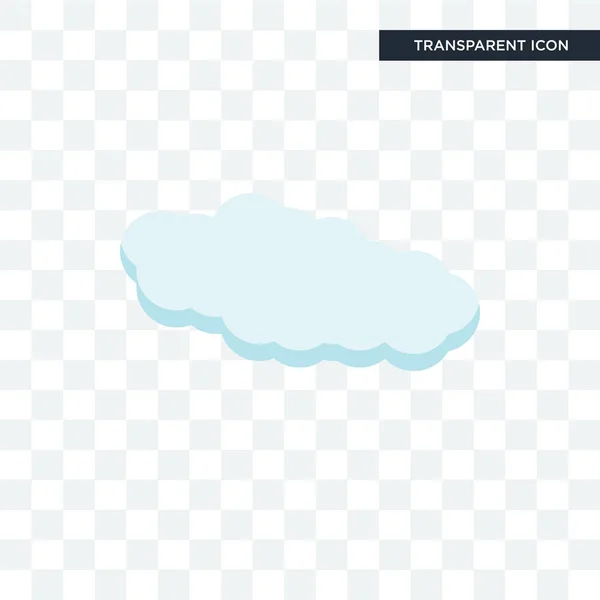 Cloude vector pictogram geïsoleerd op transparante achtergrond, Cloude lo — Stockvector