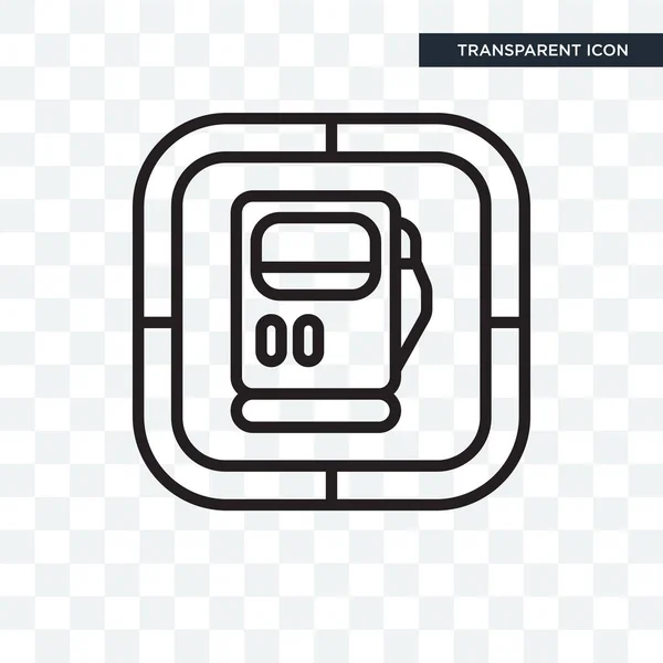 Gas station vector icon isolated on transparent background, Gas — Stock Vector