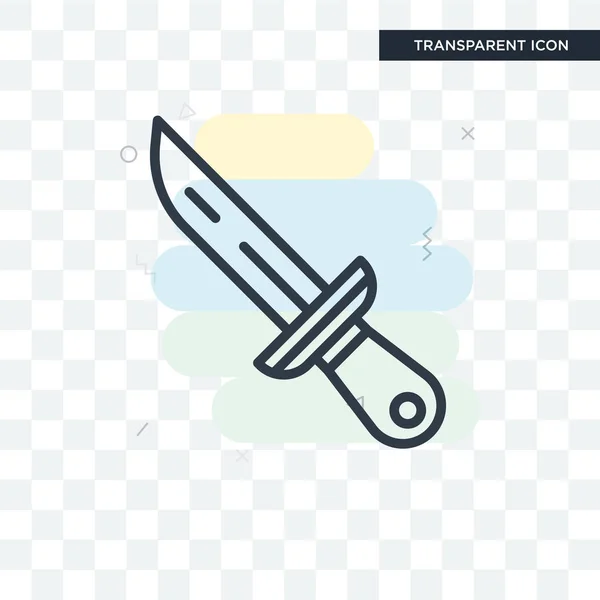 Knife vector icon isolated on transparent background, Knife logo — Stock Vector