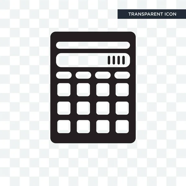 Calculator vector icon isolated on transparent background, Calcu — Stock Vector