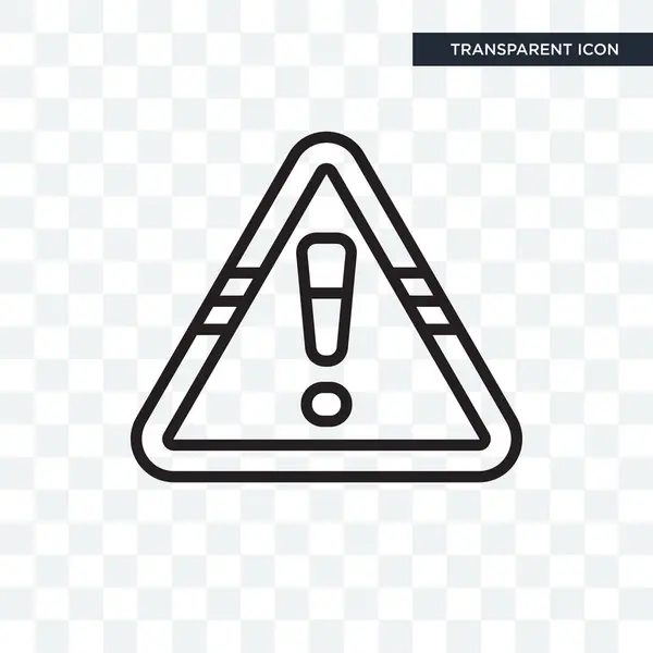 Icono de vector de advertencia aislado sobre fondo transparente, Advertencia — Vector de stock