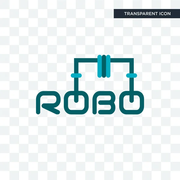 ロボのロゴ開発、透明な背景に分離されたロボ ベクトル アイコン — ストックベクタ