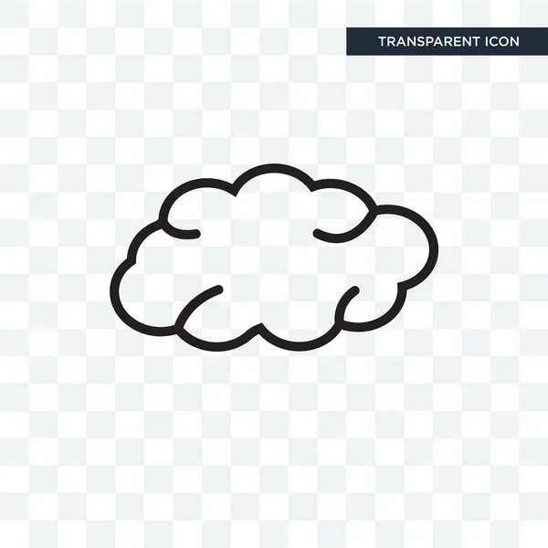 Icono de vector de nube aislado sobre fondo transparente, logotipo de nube — Vector de stock