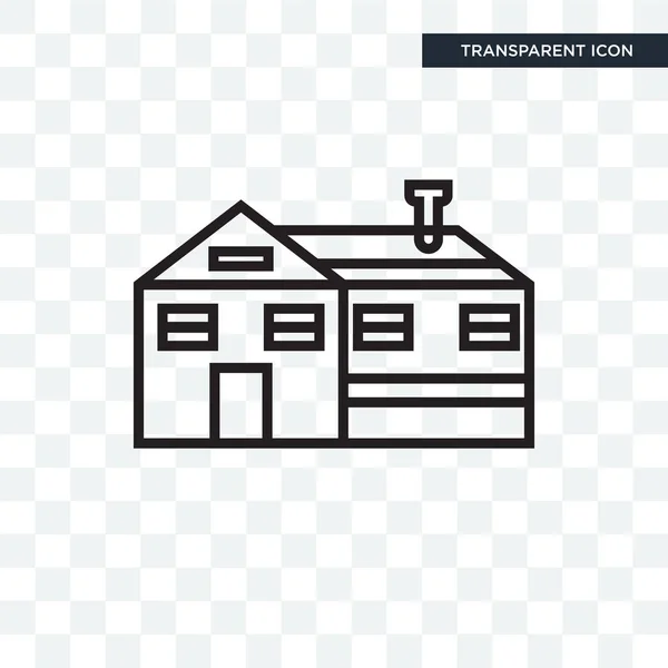Casa icono vectorial aislado sobre fondo transparente, logotipo de la casa — Vector de stock