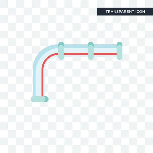 Pijp vector pictogram geïsoleerd op transparante achtergrond, Pipe logo d — Stockvector