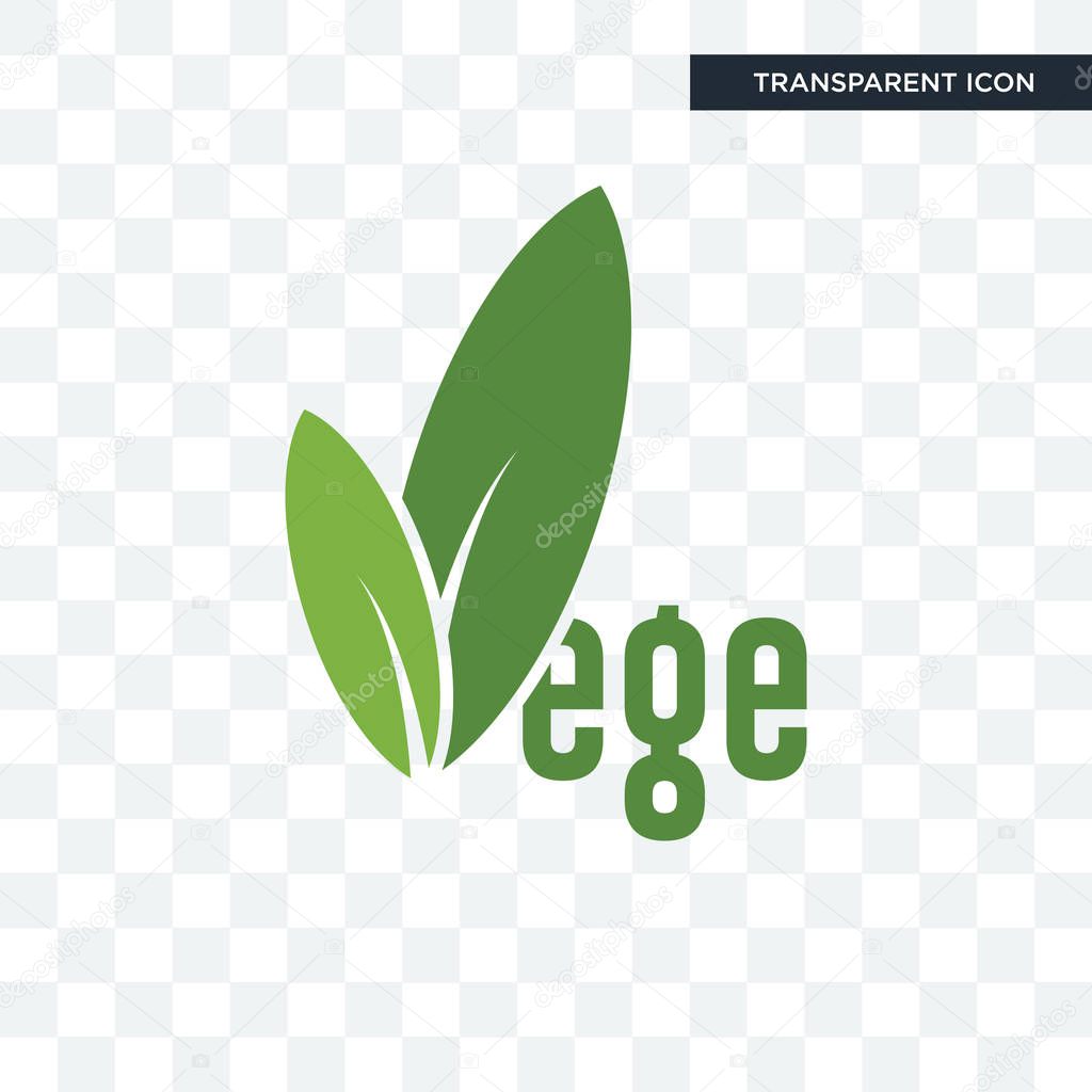 Vege vector icon isolated on transparent background, vege logo concept
