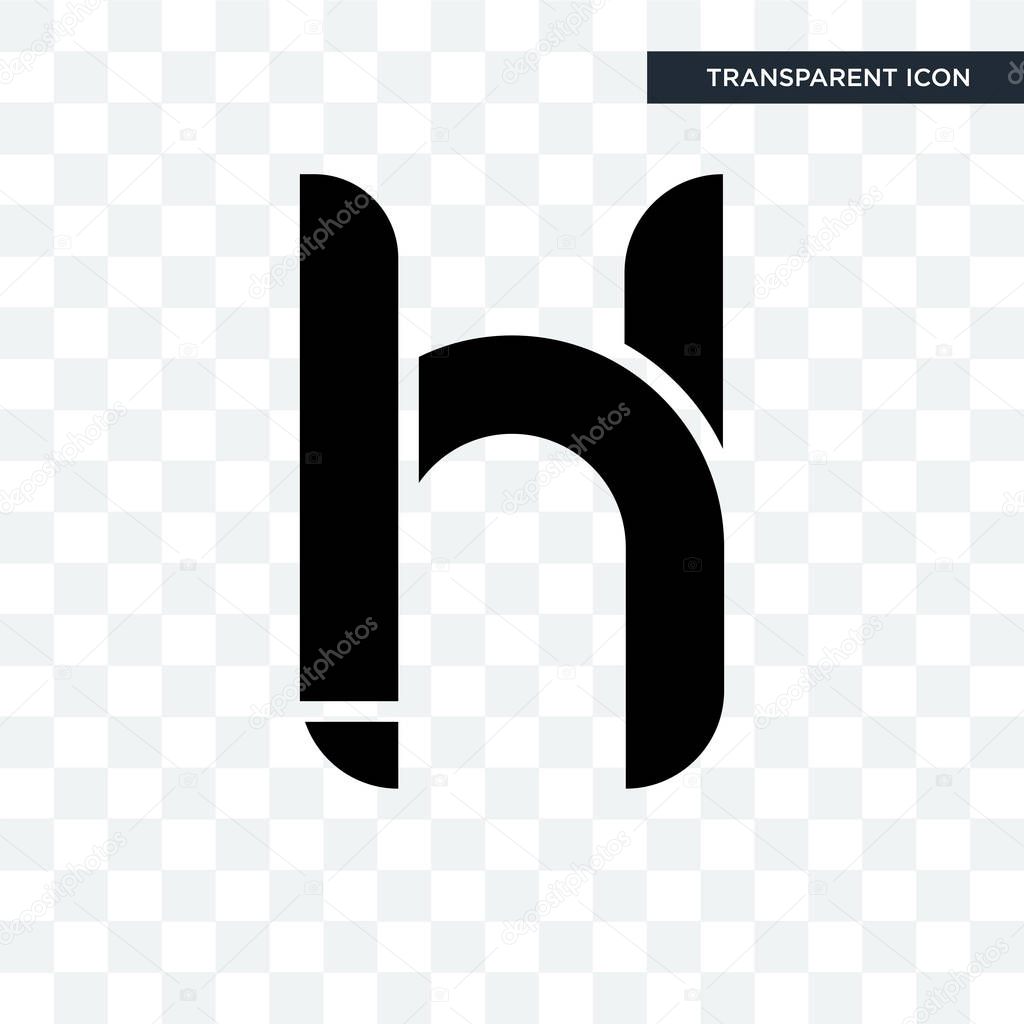 Hh vector icon isolated on transparent background, hh logo concept