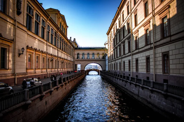 Vatten kanalen i St Petersburg Stockfoto