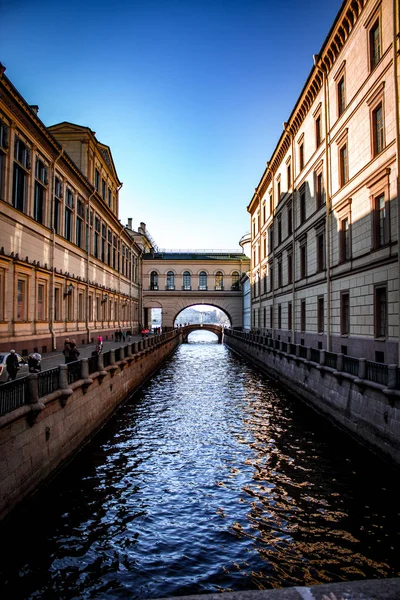 Vinterkanalen i Sankt Petersburg Stockfoto