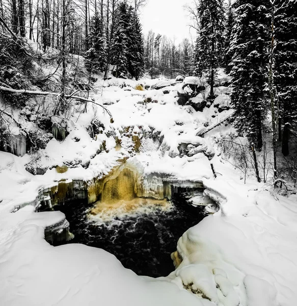 Wodospad Jukankoski Położony Południowej Części Karelii Jeden Najwyższych Równin Wodospadów — Zdjęcie stockowe
