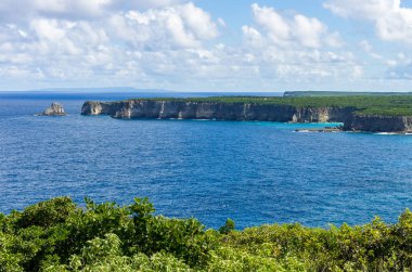 Pointe de la Grande Vigie 'den, Anse-Bertrand' dan, Grande-Terre, Guadeloupe, Karayipler, Fransa kıyılarından